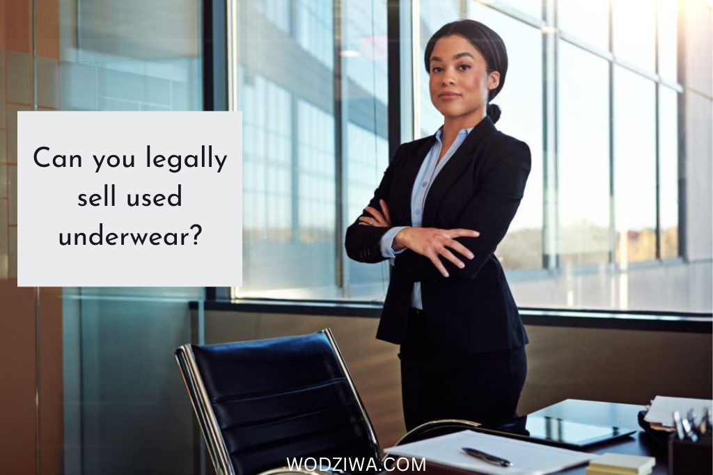 female lawyer, illustrating if it is legal to sell used underwear